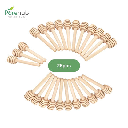 Premium Mini Wood Honey Dipper Sticks